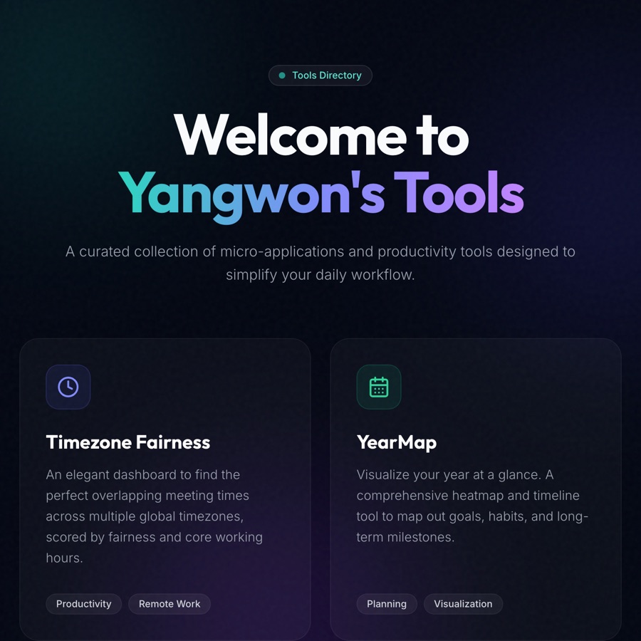 Tools Hub directory interface